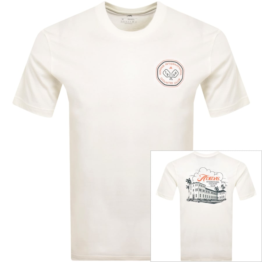 Image number 1 for adidas Sportswear Club Scenic T Shirt Off White