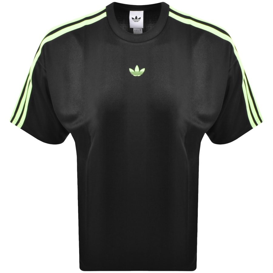 Image number 1 for adidas Originals Jacquard Jersey T Shirt Black