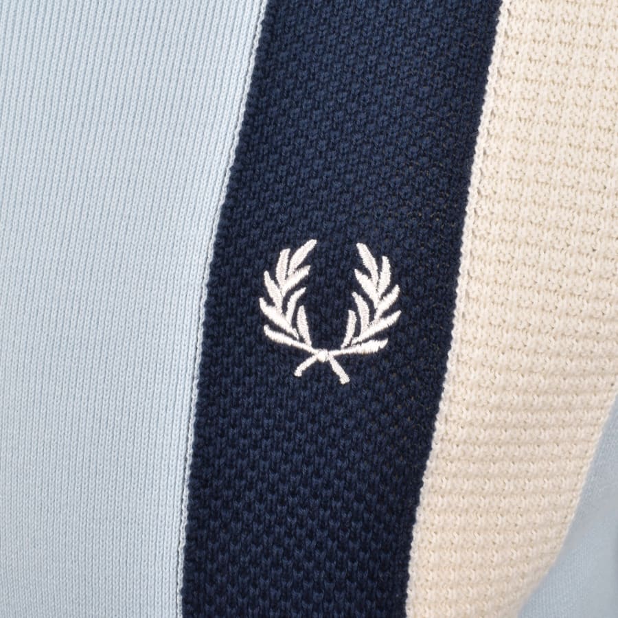Image number 3 for Fred Perry Multi Textured Knit Polo Blue