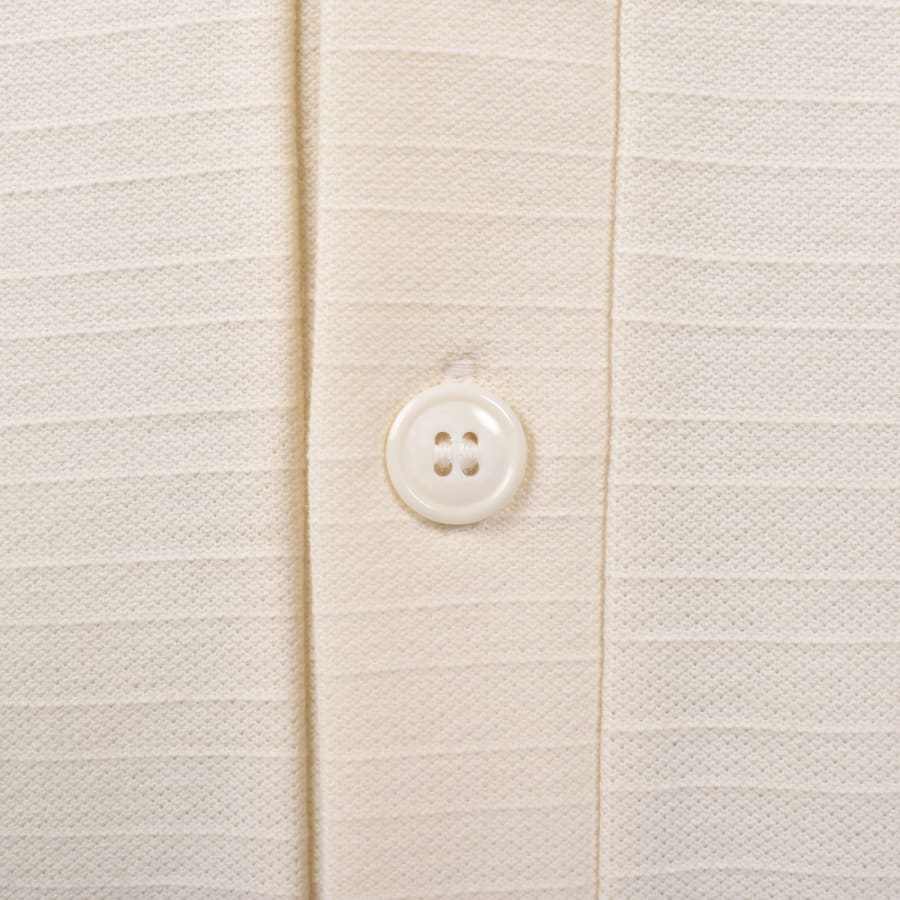 Image number 4 for Fred Perry Button Through Polo Shirt Ecru