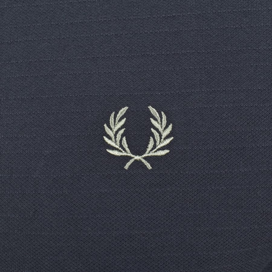 Image number 3 for Fred Perry Button Through Polo Shirt Navy
