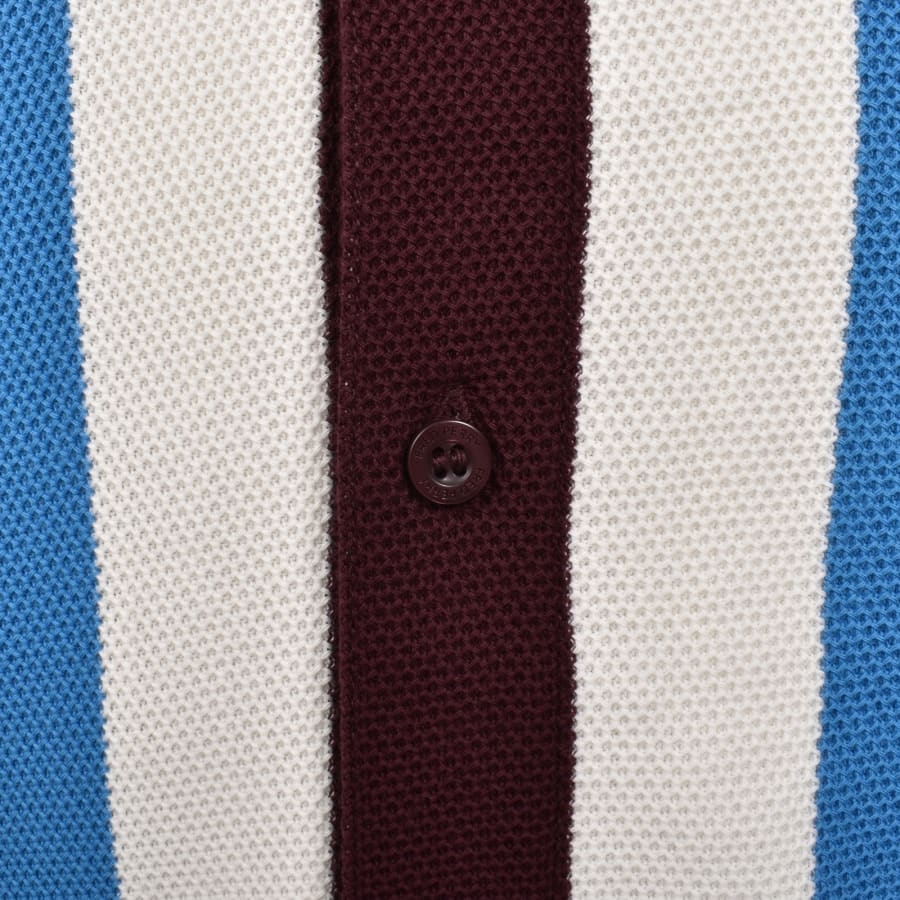Image number 4 for Fred Perry Panelled Button Through Polo Oxblood