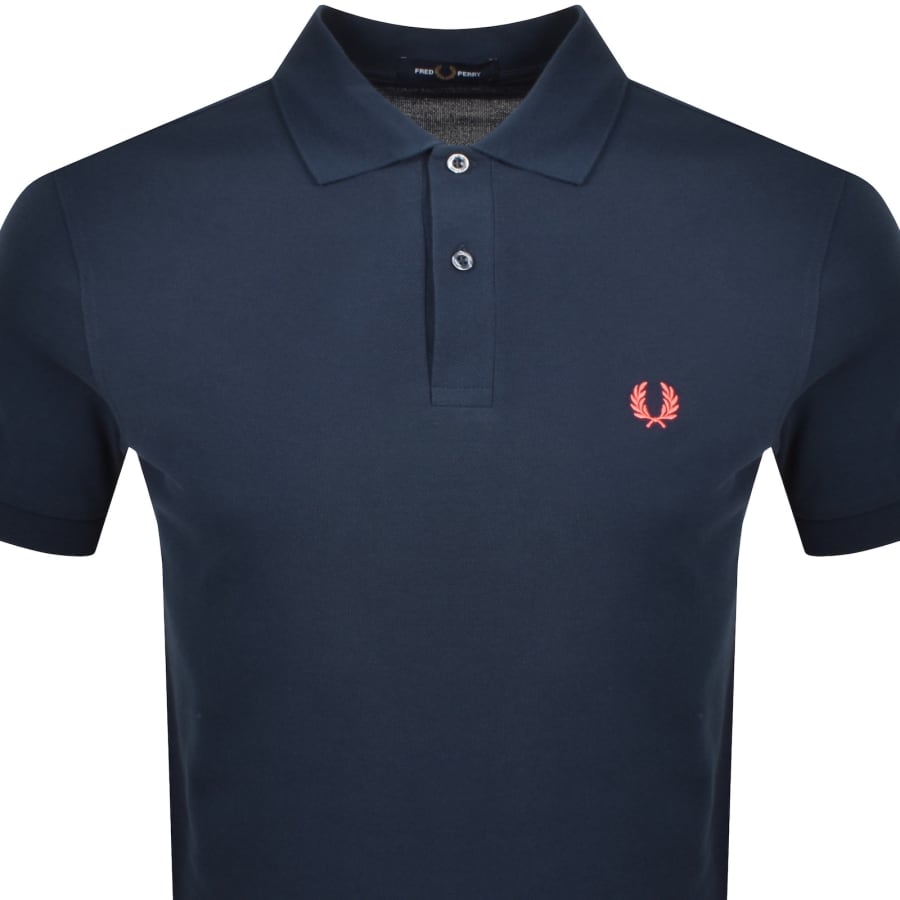 Image number 2 for Fred Perry Plain Polo T Shirt Tennis Blue