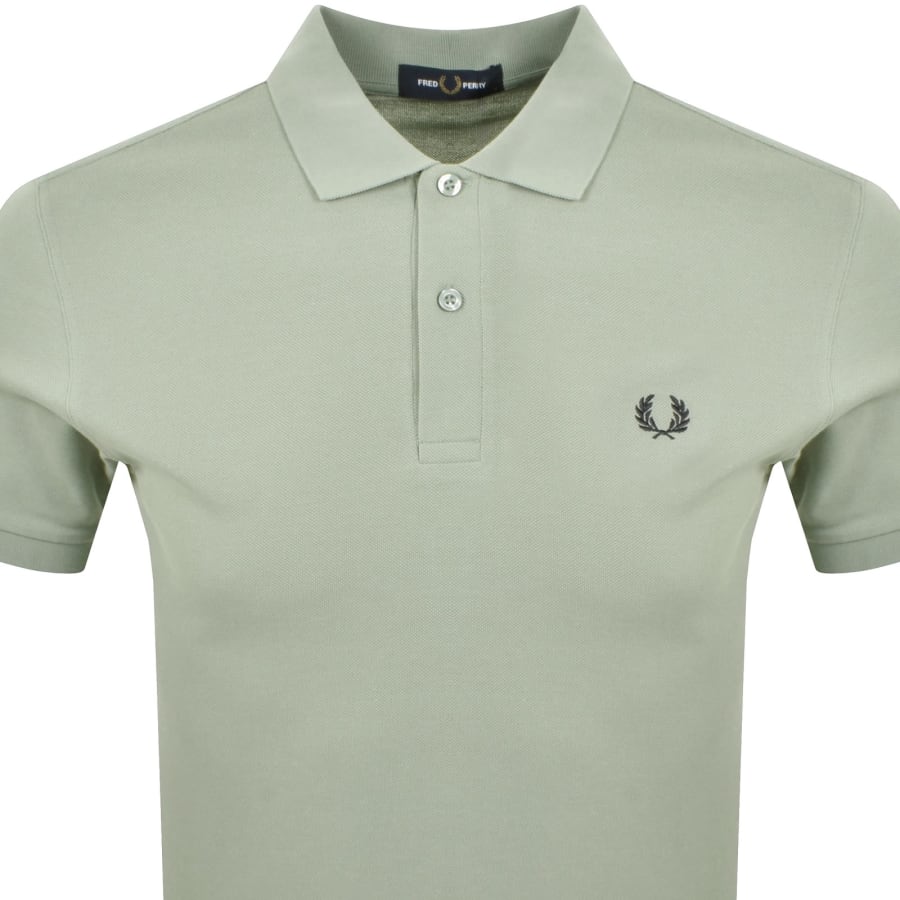 Image number 2 for Fred Perry Plain Polo T Shirt Bayleaf Green