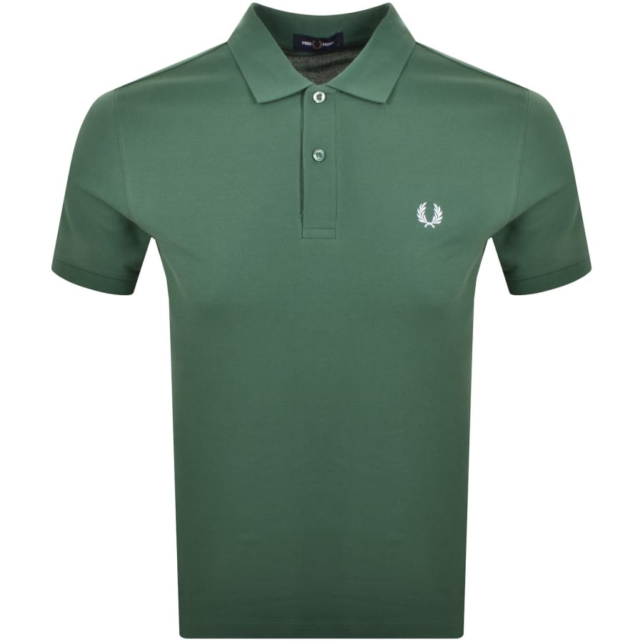 Image number 1 for Fred Perry Plain Polo T Shirt Sport Green