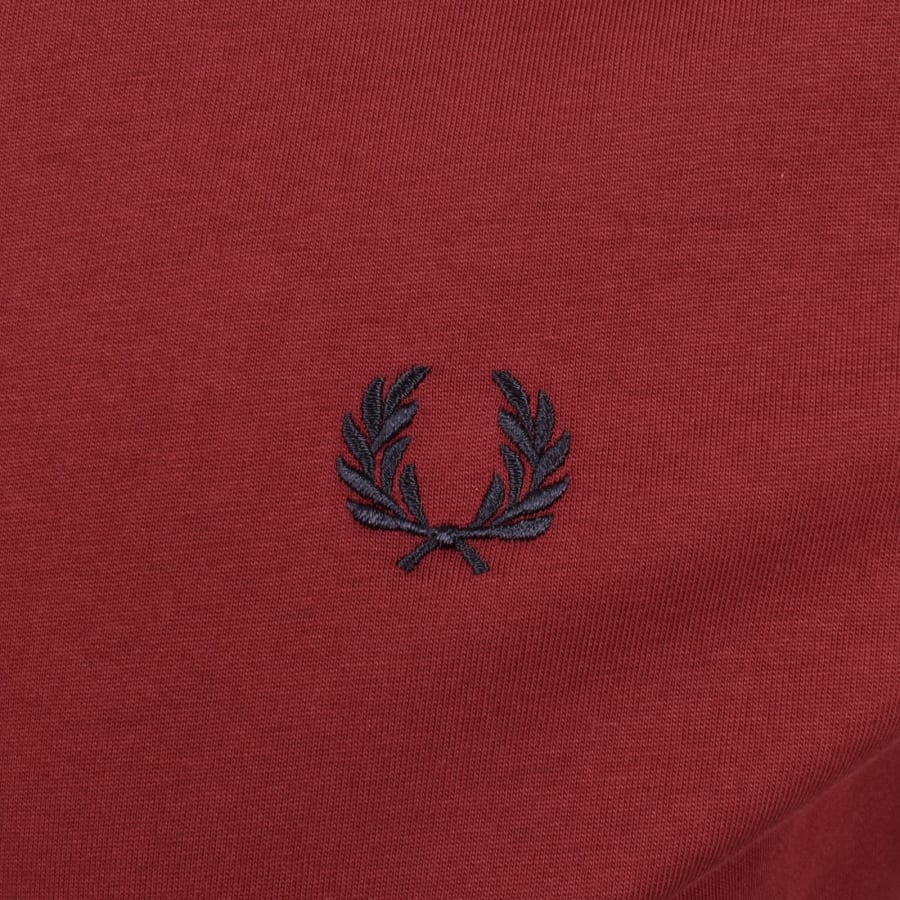 Image number 3 for Fred Perry Ringer T Shirt Burnt Red
