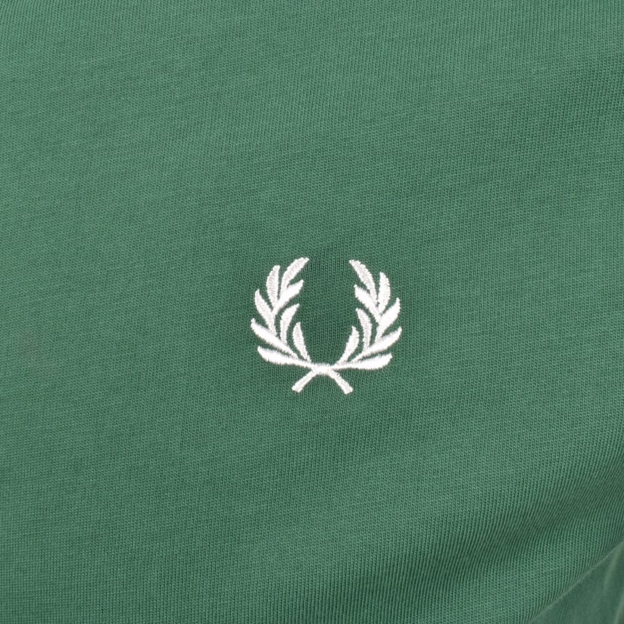 Image number 3 for Fred Perry Ringer T Shirt Sport Green
