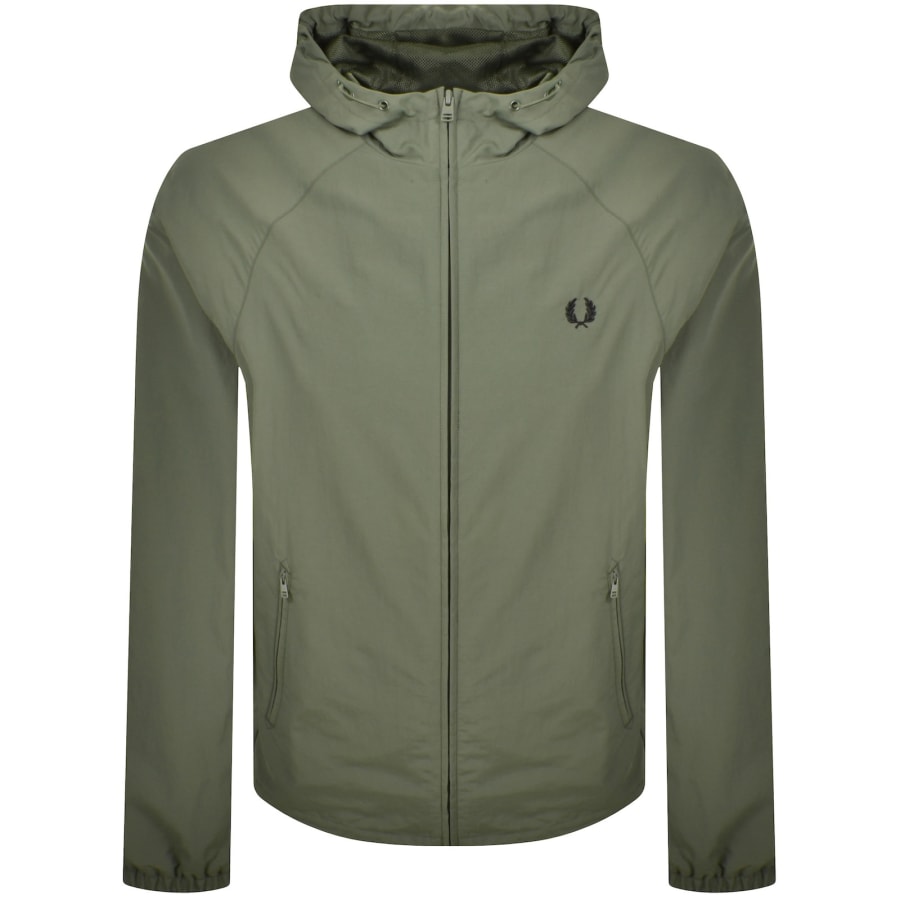 Image number 1 for Fred Perry Hooded Shell Jacket Green