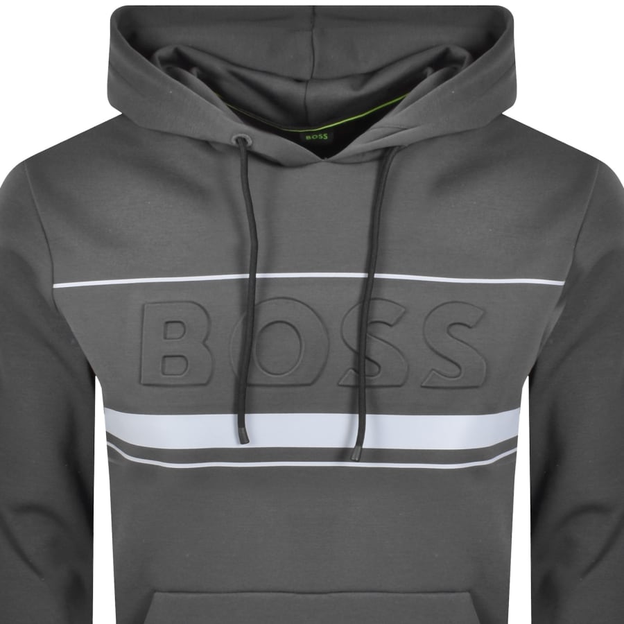 Image number 2 for BOSS Soody Zone Hoodie Grey