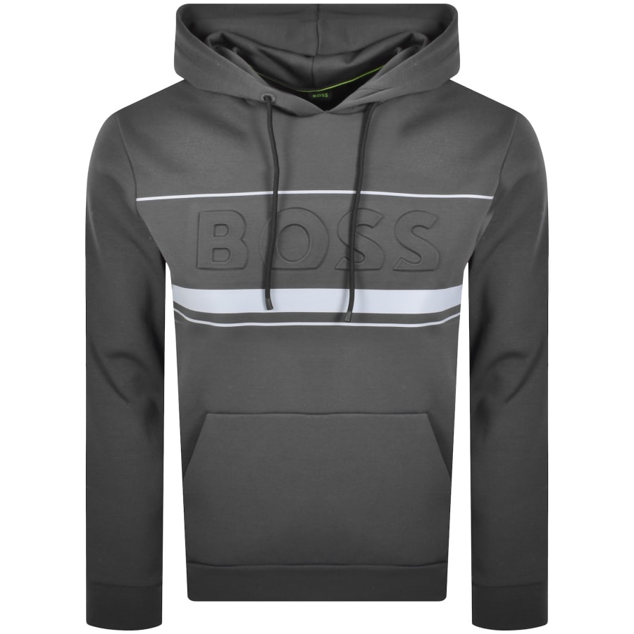 Image number 1 for BOSS Soody Zone Hoodie Grey