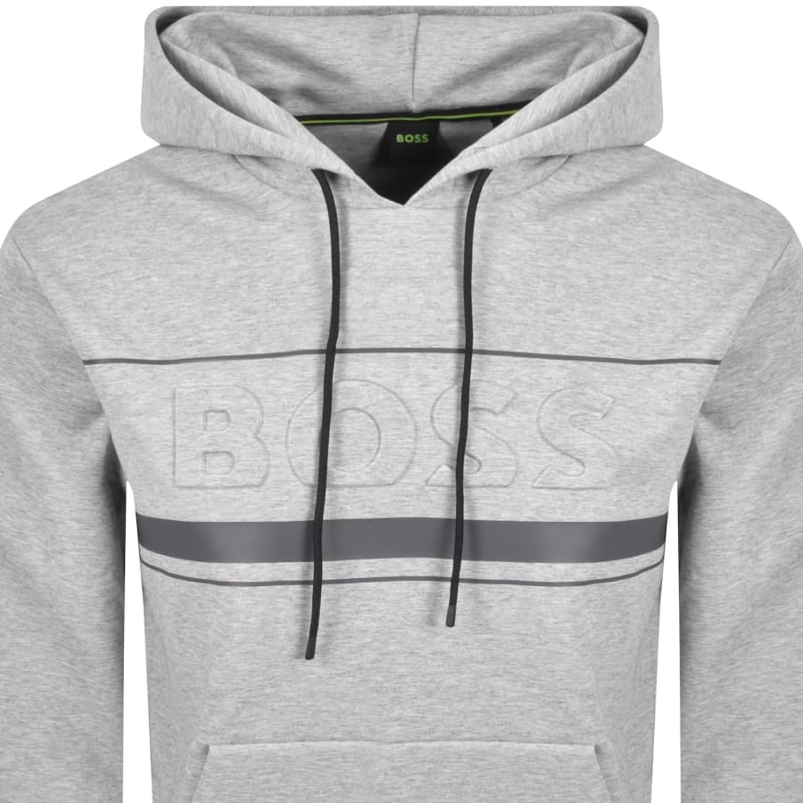 Image number 2 for BOSS Soody Zone Hoodie Grey