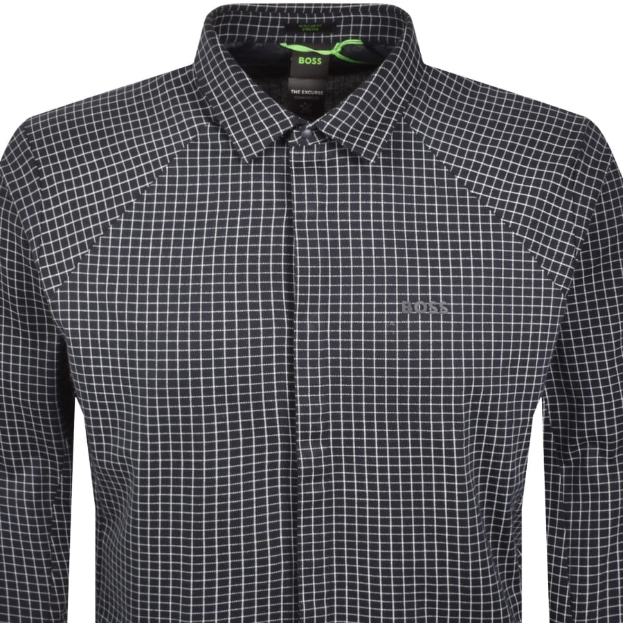 Image number 2 for BOSS B Excurse Long Sleeve Shirt Navy