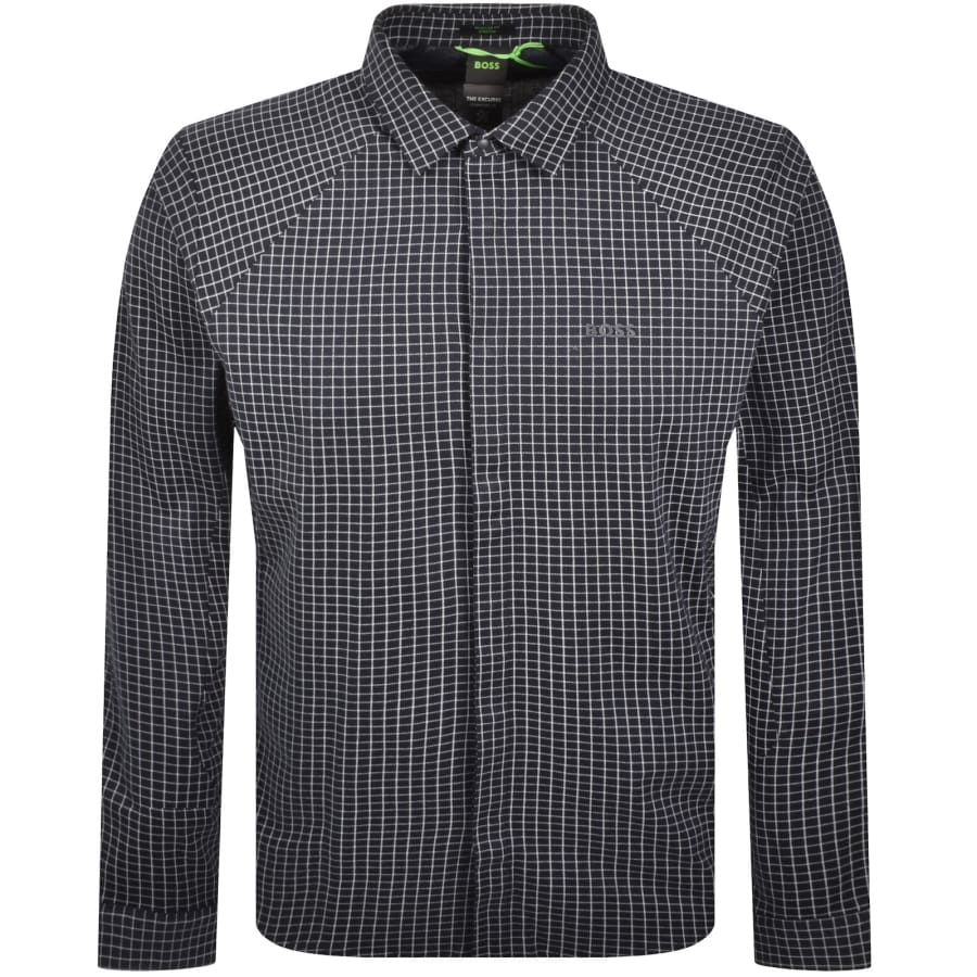 Image number 1 for BOSS B Excurse Long Sleeve Shirt Navy