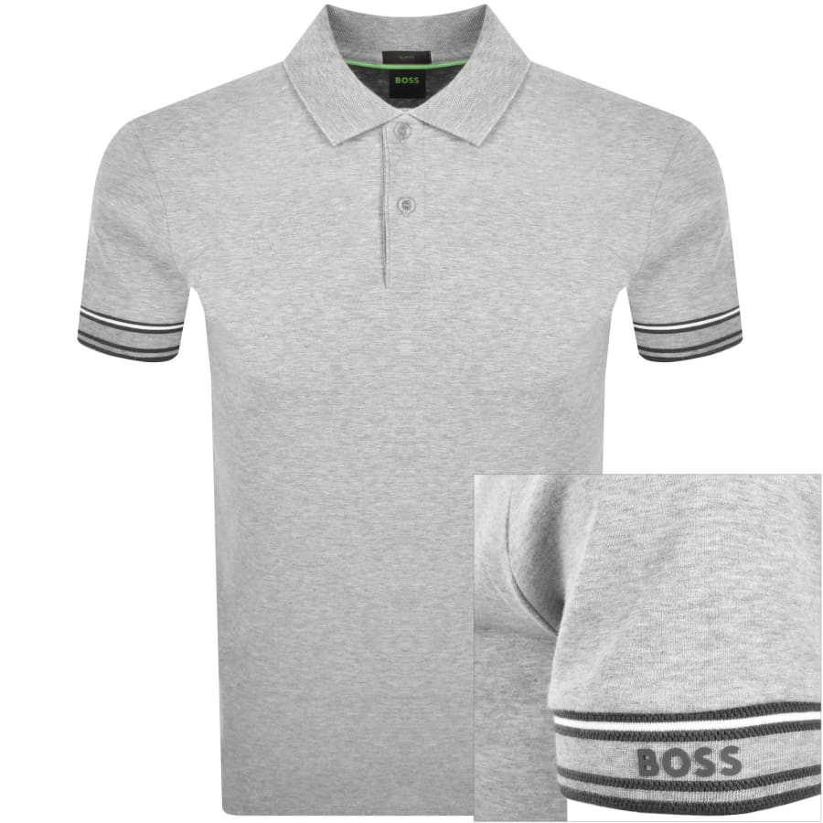 Image number 1 for BOSS Zone Polo T Shirt Grey