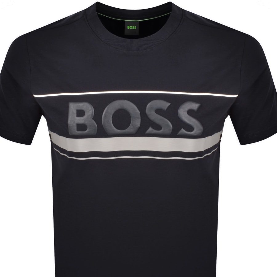Image number 2 for BOSS Iconic Zone T Shirt Navy