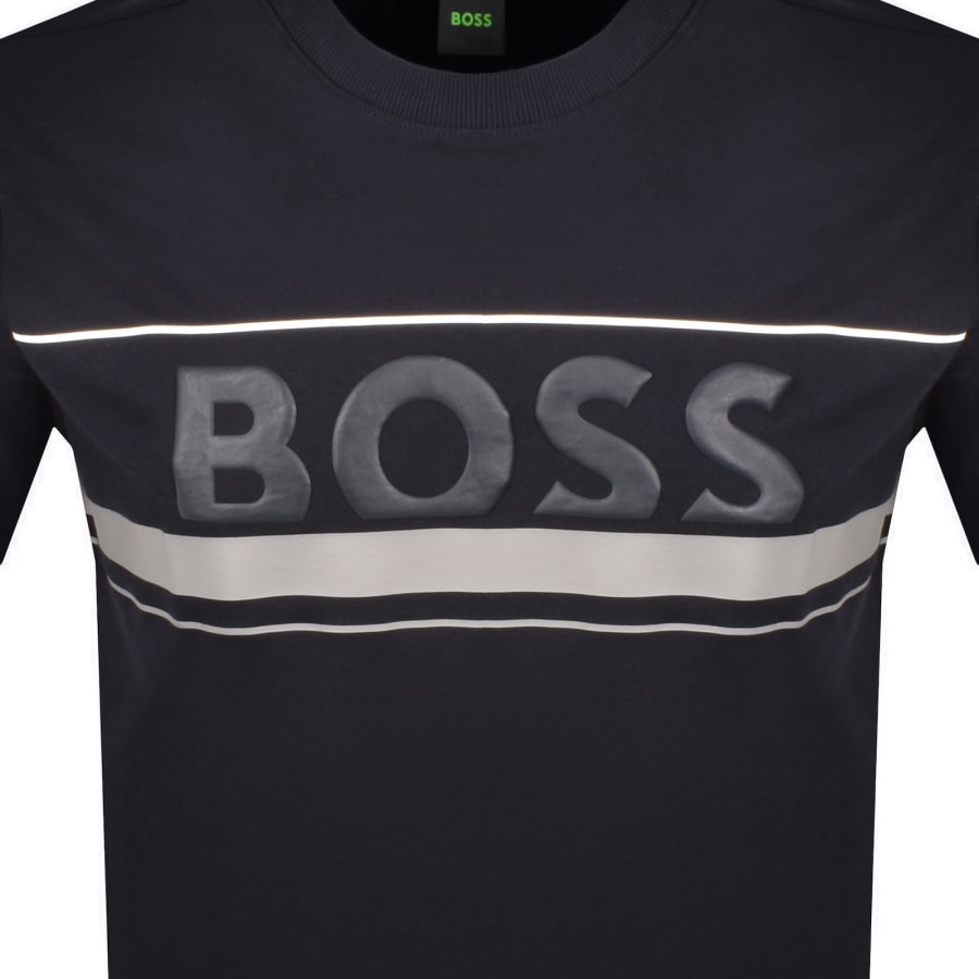 Image number 3 for BOSS Iconic Zone T Shirt Navy