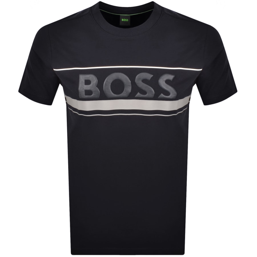 Image number 1 for BOSS Iconic Zone T Shirt Navy