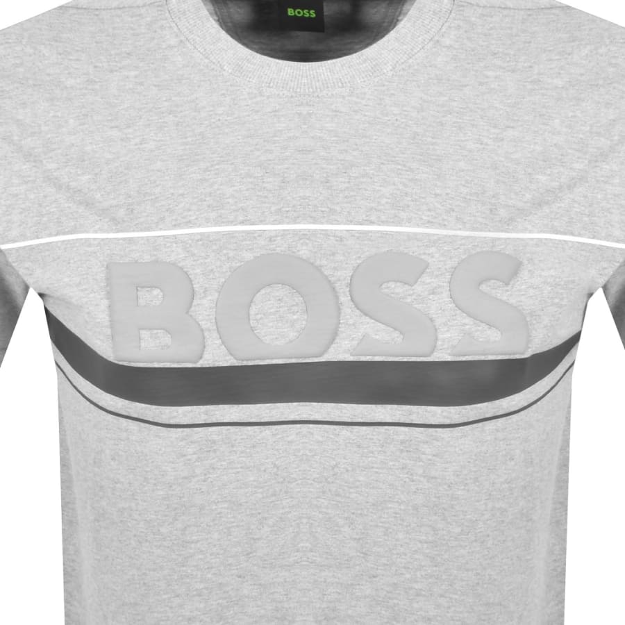 Image number 3 for BOSS Iconic Zone T Shirt Grey