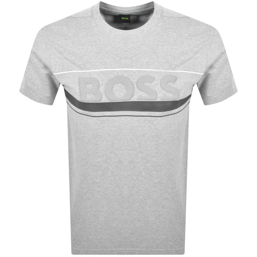 Image number 1 for BOSS Iconic Zone T Shirt Grey