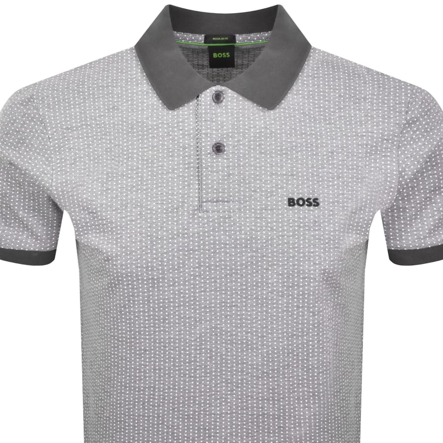 Image number 2 for BOSS Dot Print Polo T Shirt Grey