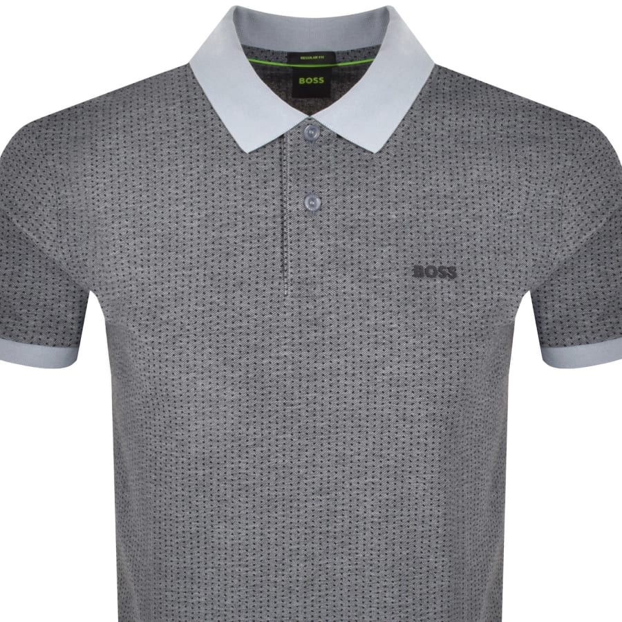 Image number 2 for BOSS Dot Print Polo T Shirt Dark Grey