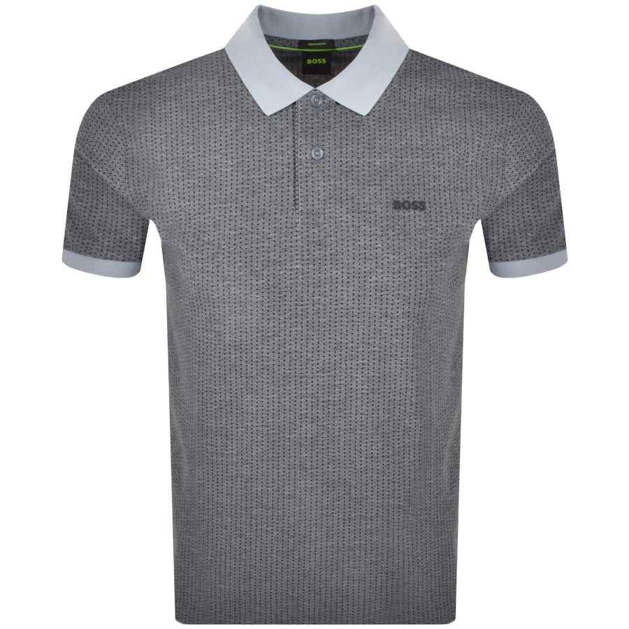 Image number 1 for BOSS Dot Print Polo T Shirt Dark Grey
