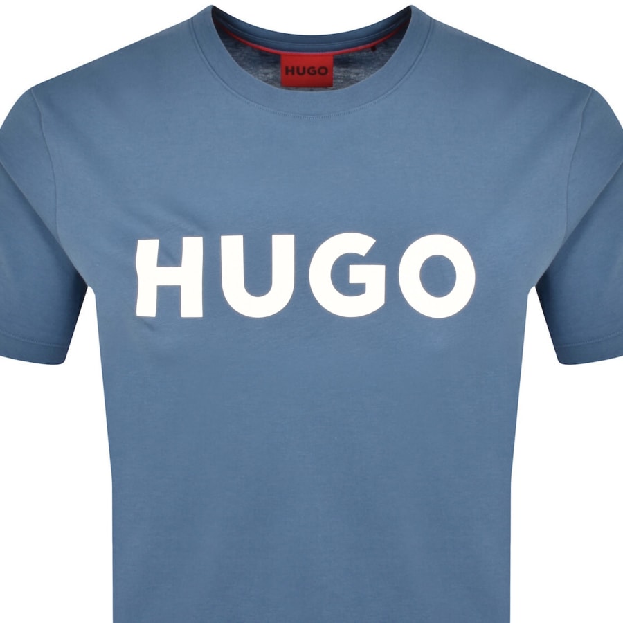 Image number 2 for HUGO Dulivio Crew Neck T Shirt Blue