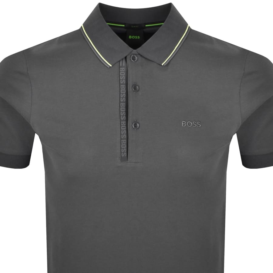 Image number 2 for BOSS Paule 4 Polo T Shirt Dark Grey