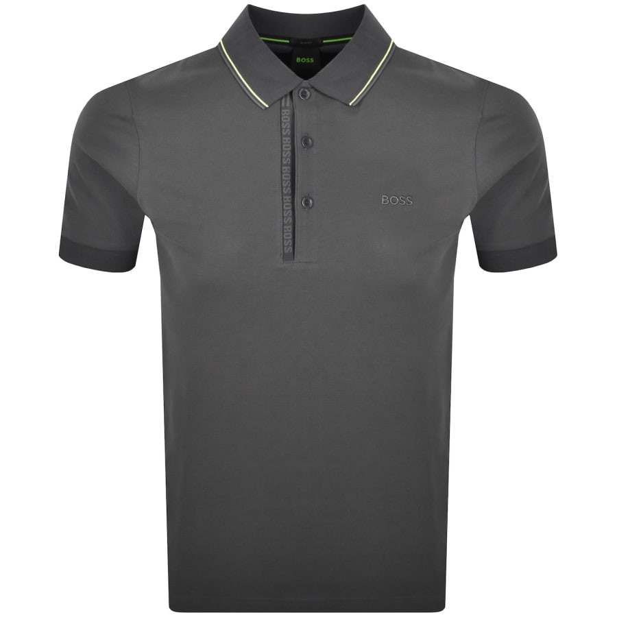 Image number 1 for BOSS Paule 4 Polo T Shirt Dark Grey