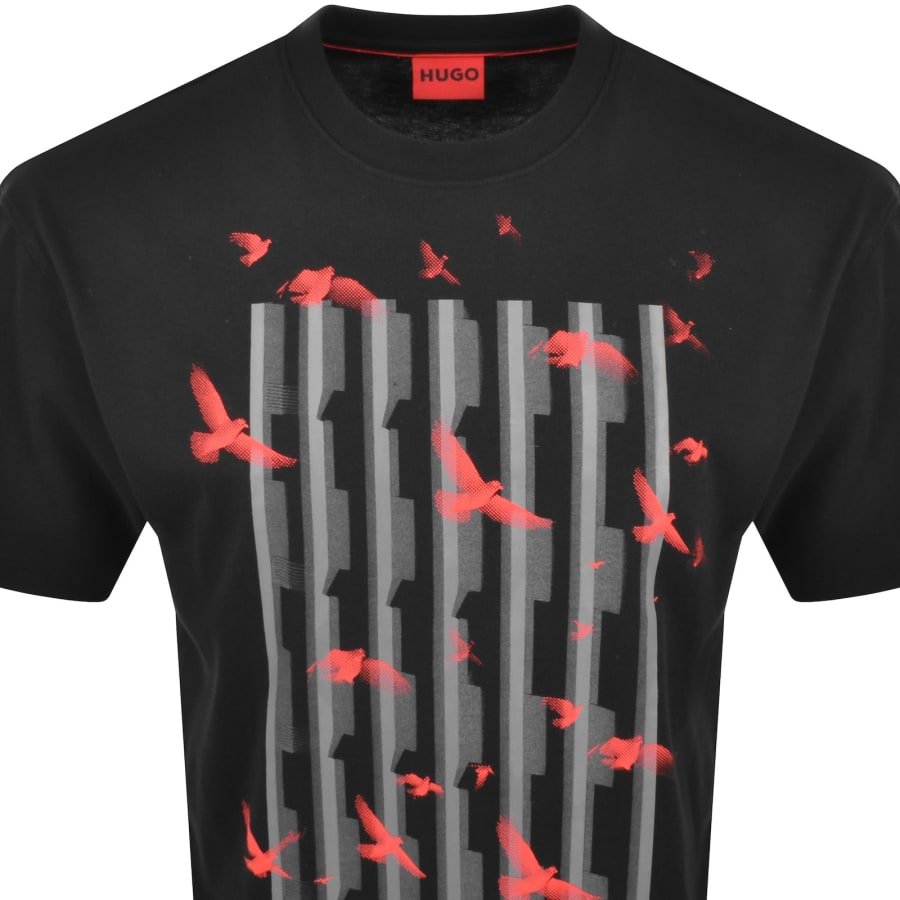 Image number 2 for HUGO Digraph Crew Neck T Shirt Black