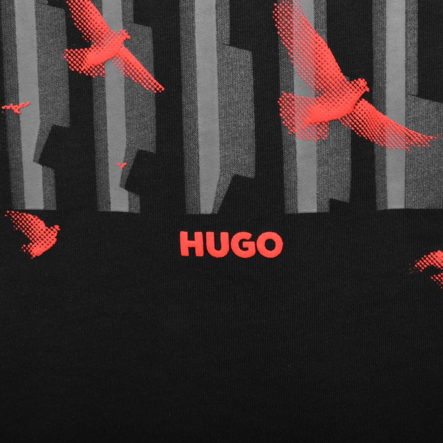 Image number 3 for HUGO Digraph Crew Neck T Shirt Black