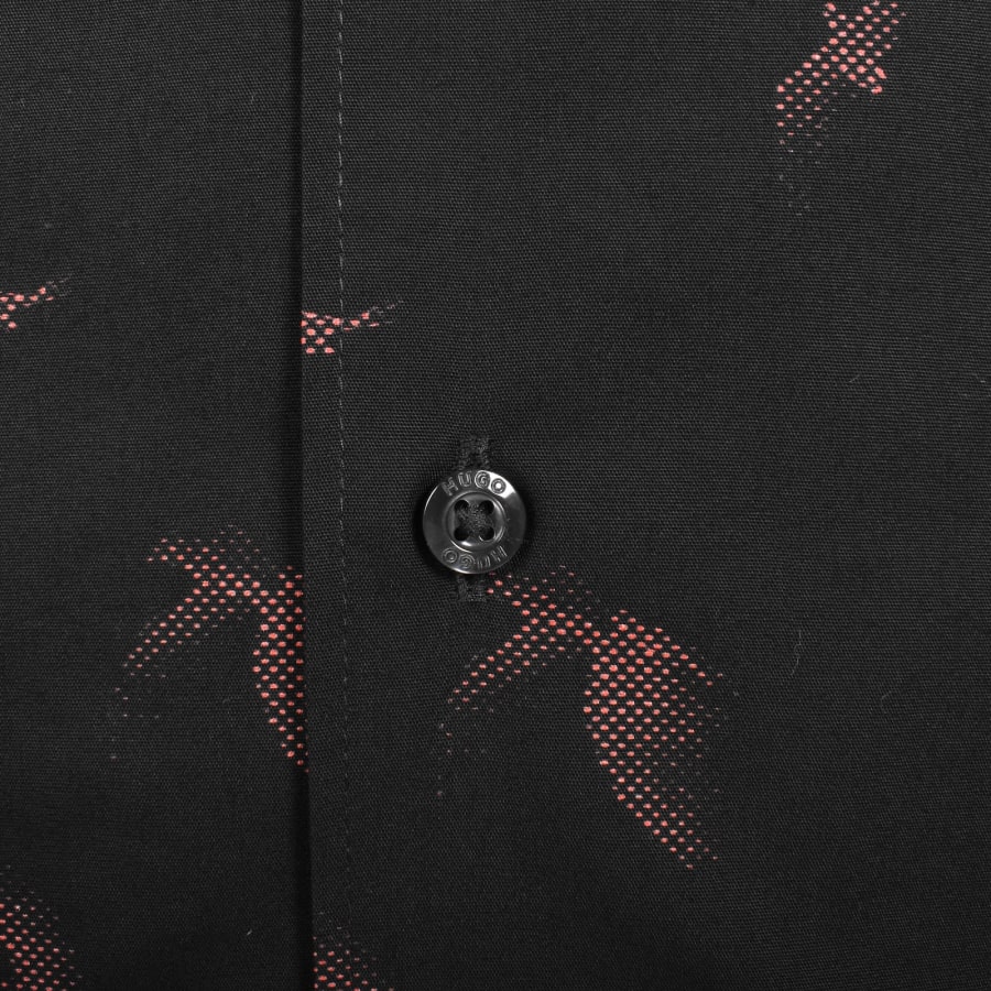 Image number 3 for HUGO Ellino Linen Shirt Black