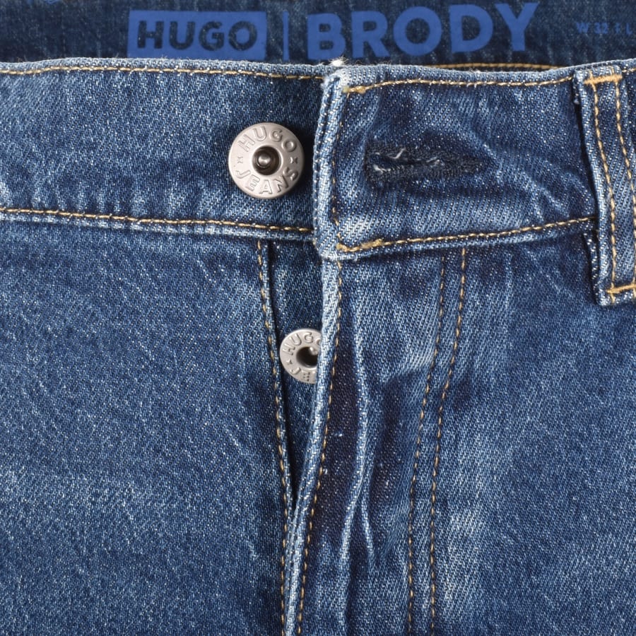 Image number 5 for HUGO Blue Brody Jeans Mid Wash Blue
