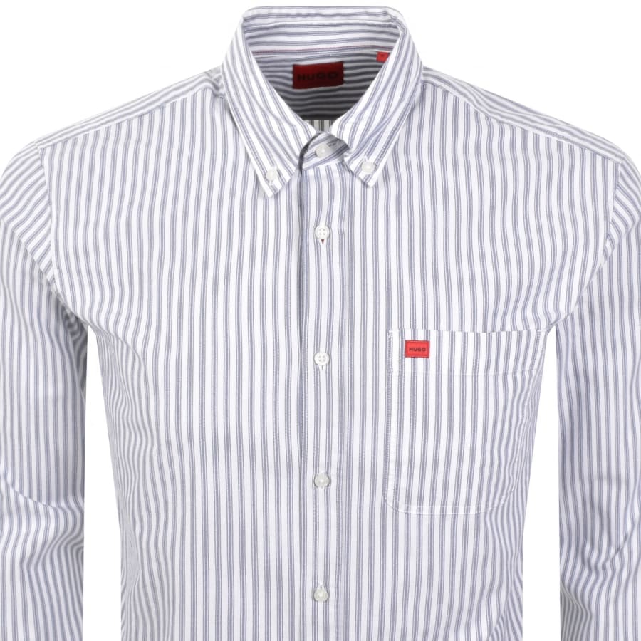 Image number 2 for HUGO Long Sleeved Evito Shirt White