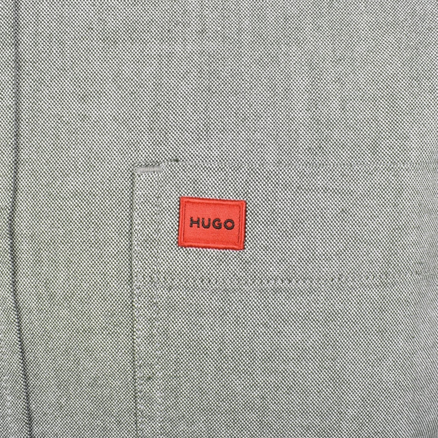 Image number 3 for HUGO Long Sleeved Evito Shirt Green