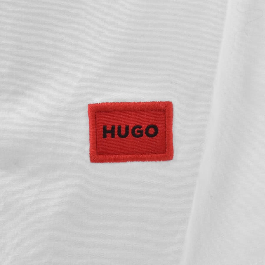 Image number 3 for HUGO Long Sleeved Ermo Shirt White