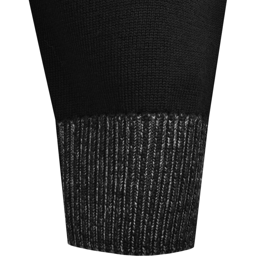 Image number 4 for Paul And Shark Moon Badge Knit Jumper Black
