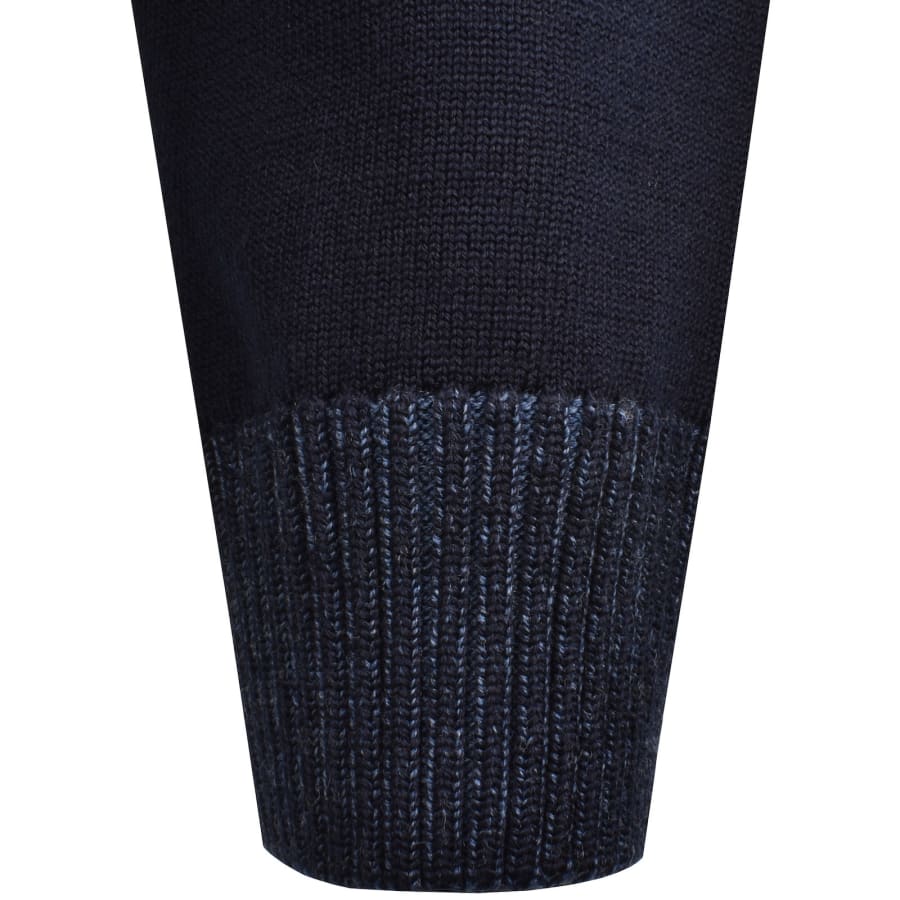 Image number 4 for Paul And Shark Moon Badge Knit Jumper Navy