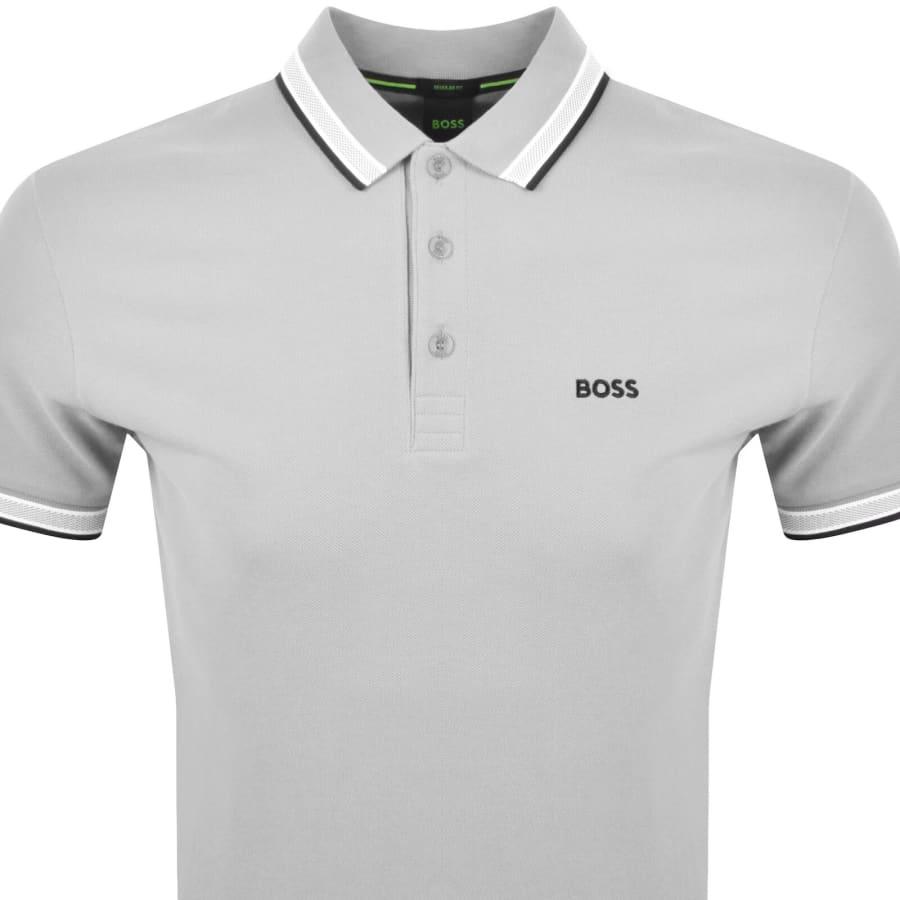Image number 2 for BOSS Paddy Polo T Shirt Light Grey