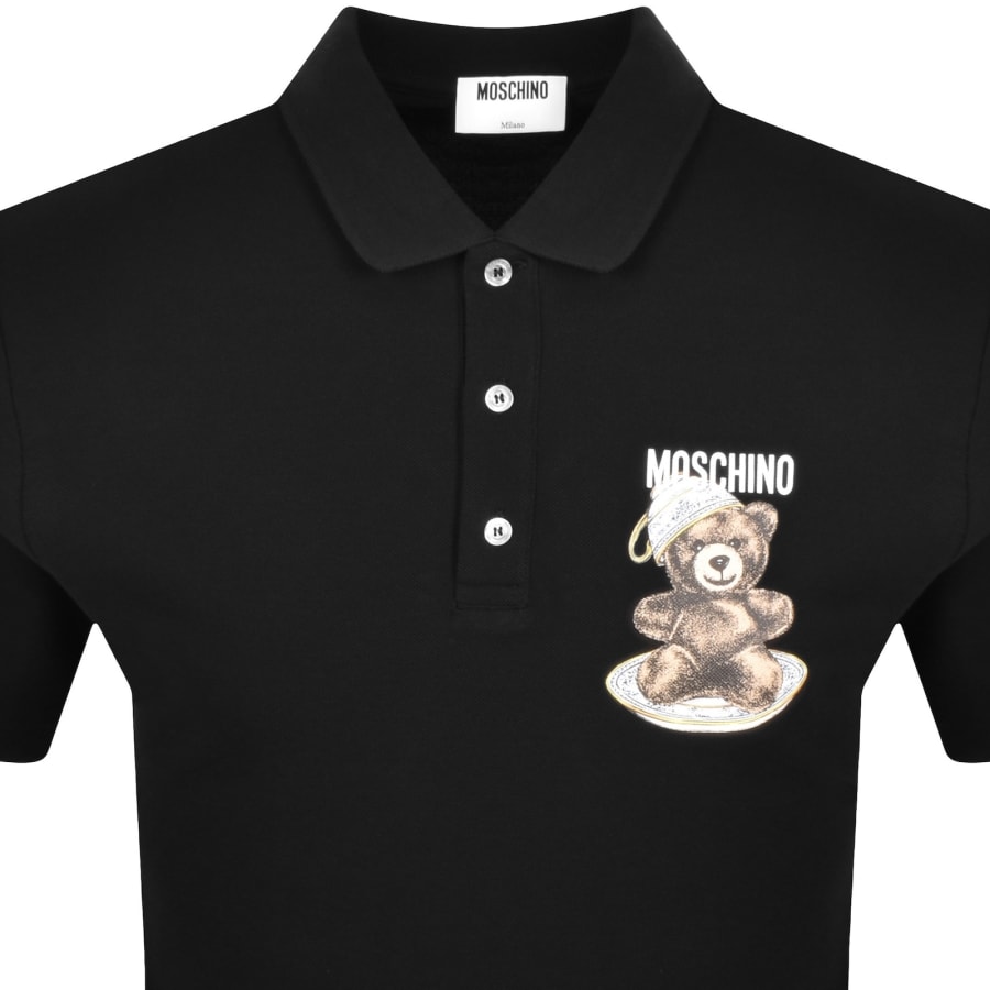 Image number 2 for Moschino Short Sleeved Polo T Shirt Black