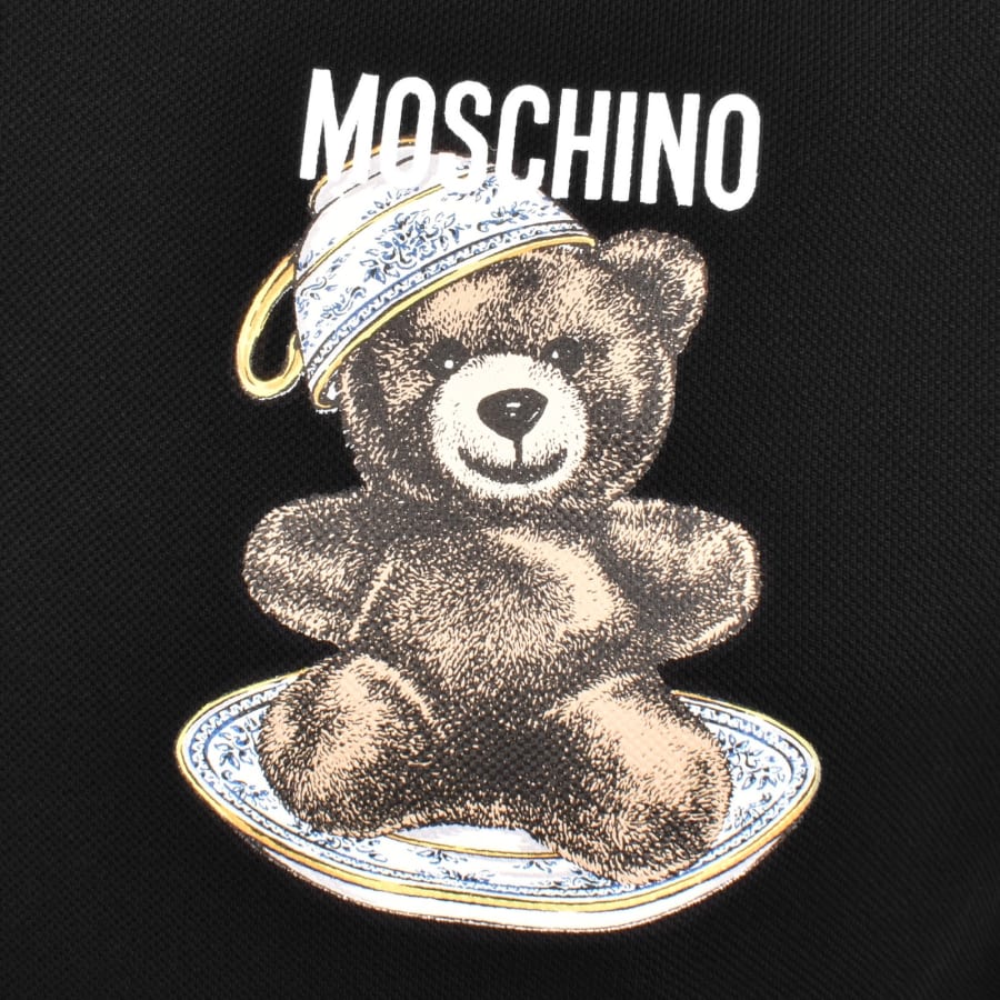 Image number 3 for Moschino Short Sleeved Polo T Shirt Black