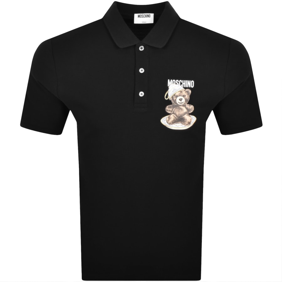 Image number 1 for Moschino Short Sleeved Polo T Shirt Black
