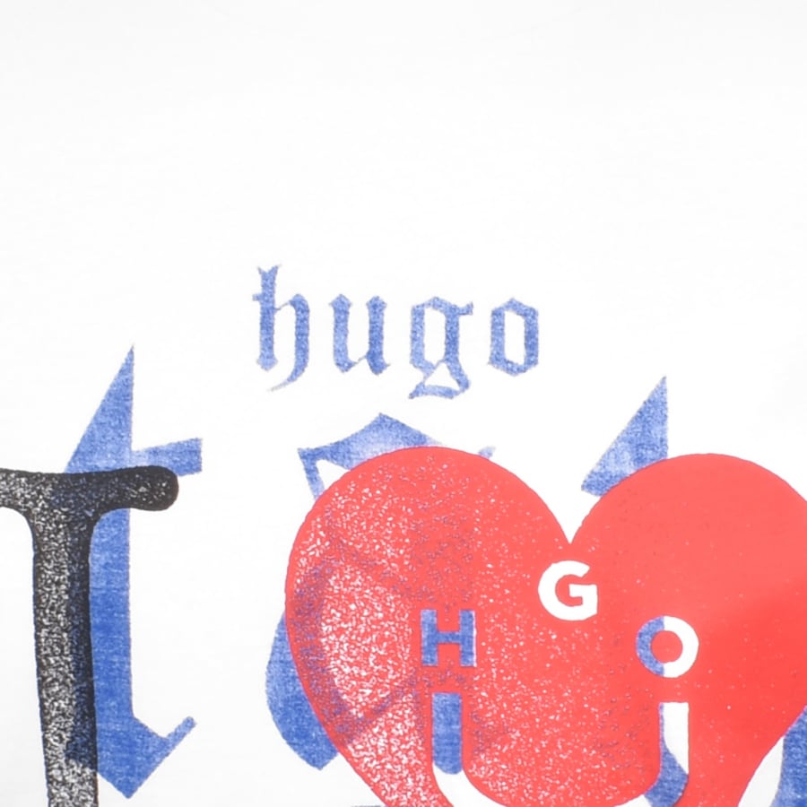Image number 3 for HUGO Blue Notix T Shirt White