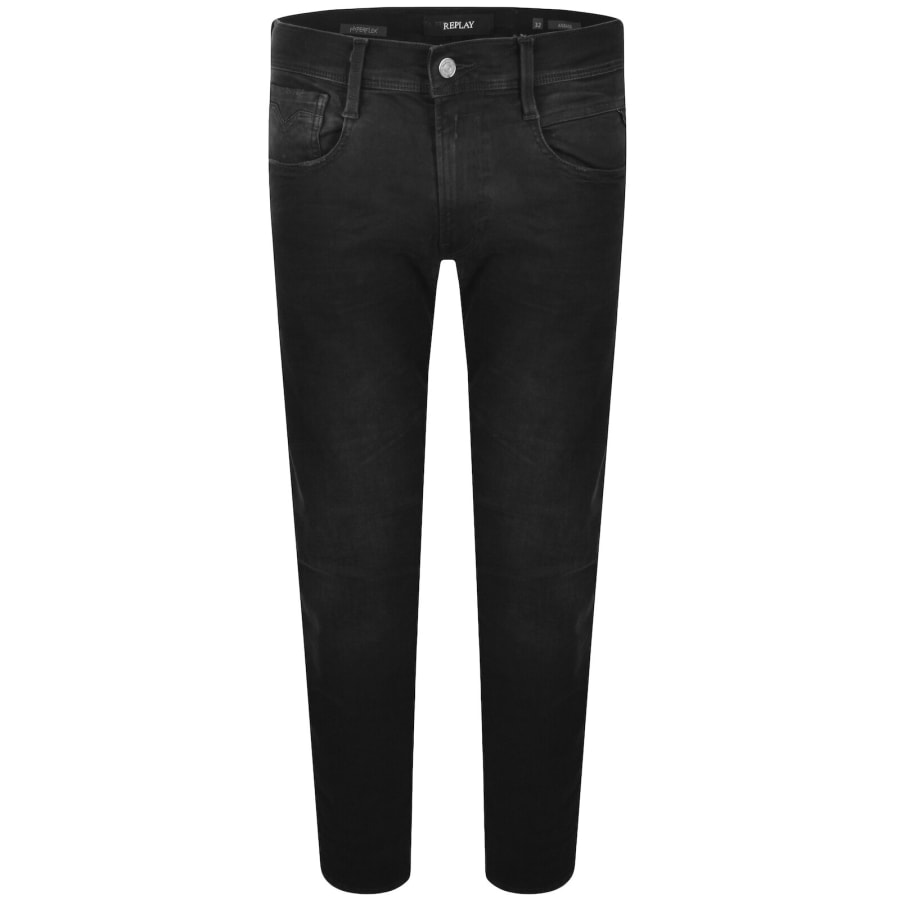 Image number 2 for Replay Anbass Hyperflex Jeans Black