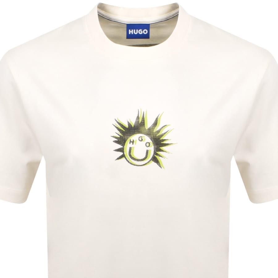 Image number 3 for HUGO Blue Nylix T Shirt Cream