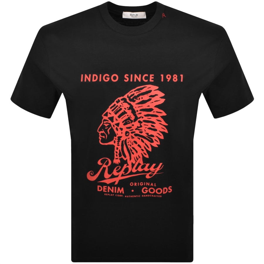 Image number 1 for Replay Logo T Shirt Black