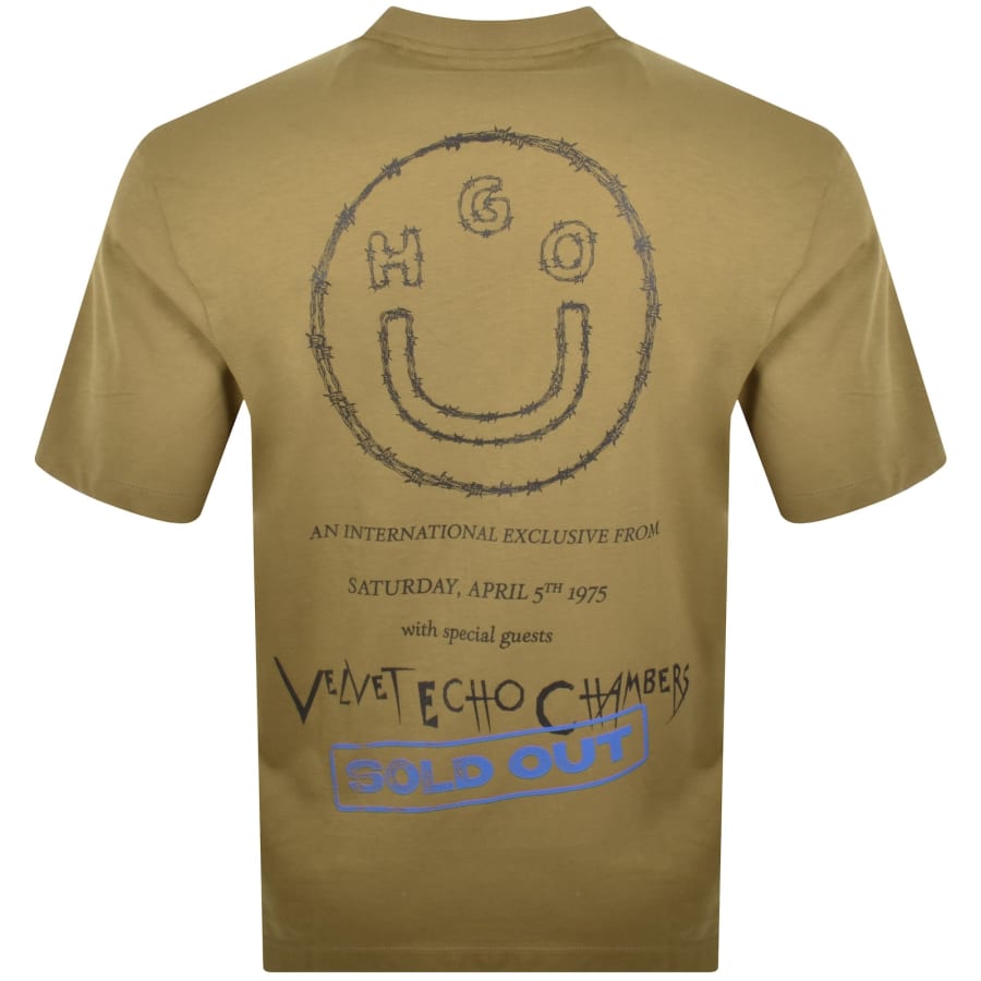 Image number 5 for HUGO Blue Nylix T Shirt Khaki