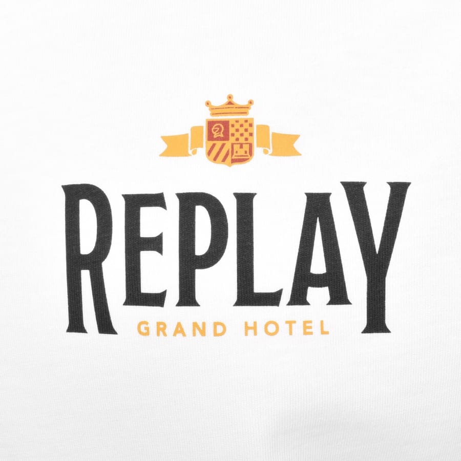 Image number 3 for Replay Logo T Shirt White