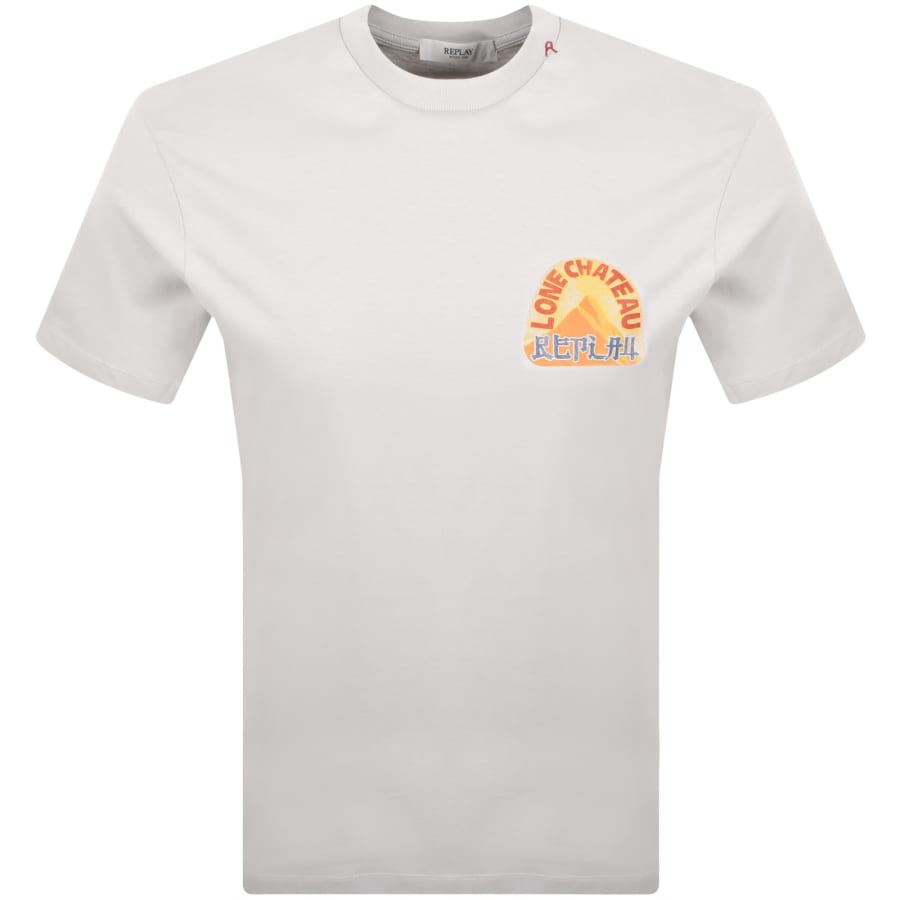 Image number 2 for Replay Logo T Shirt Grey
