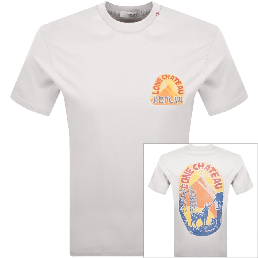 Image number 1 for Replay Logo T Shirt Grey